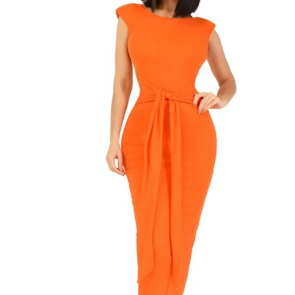 Orange Tie Dress